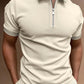 2021 New Men Polo Shirts Summer High Quality Casual Daily Short Sleeve Striped Mens Shirts Turn-Down Collar Zippers TEES Men