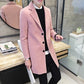 2021 Fashion Men Wool &amp; Blends Mens Casual Business Trench Coat Mens Leisure Overcoat Male Punk Style Blends Dust Coats Jackets