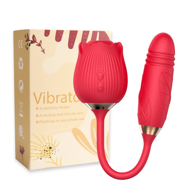 Rose Sucking Vibrator 10 Modes Vibrating Clit Sucker Nipple Blowjob Clitoris Stimulation Female Masturbation Sex Toys for Women