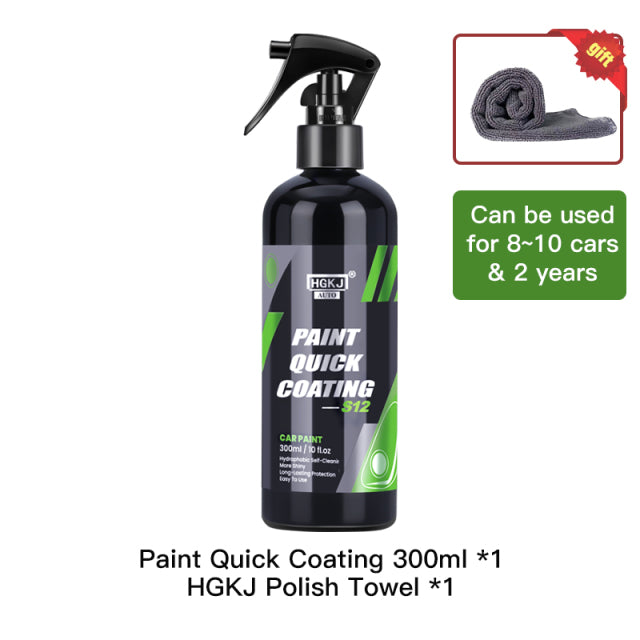 Ceramic Coating More Shine Fortify Quick Coat Hydrophobic Polish Waterless Car Wash Wax and Long Lasting Protection S12 HGKJ