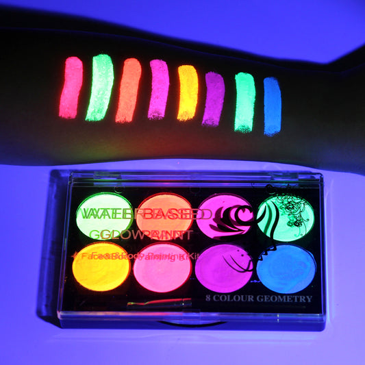 8 Colors luminiscent paint Face Body Art paints for face glow in the dark makeup KIDS MAKE UP Maquillaje wholesale