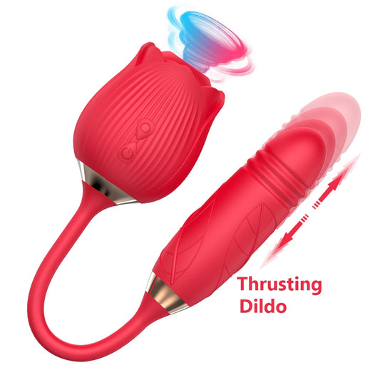 Rose Sucking Vibrator 10 Modes Vibrating Clit Sucker Nipple Blowjob Clitoris Stimulation Female Masturbation Sex Toys for Women