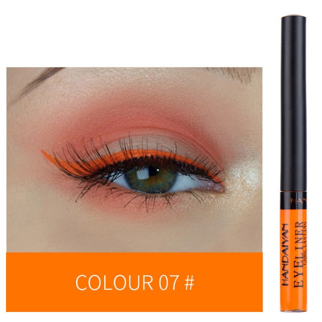 Colorful Eyeliner Pen Eyes Makeup White Pink Waterproof Liquid Color Eye Liner Pencil Make Up Cosmetics Yellow Matte Purple Pen