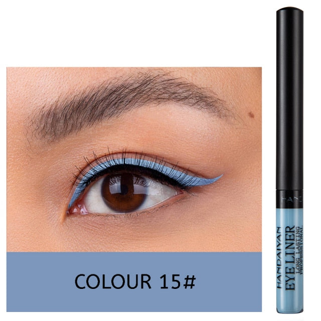 Colorful Eyeliner Pen Eyes Makeup White Pink Waterproof Liquid Color Eye Liner Pencil Make Up Cosmetics Yellow Matte Purple Pen