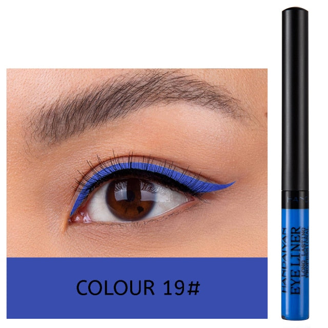 Colorful Eyeliner Pen Eyes Makeup White Pink Waterproof Liquid Color Eye Liner Pencil Make Up Cosmetics Yellow Matte Purple Pen