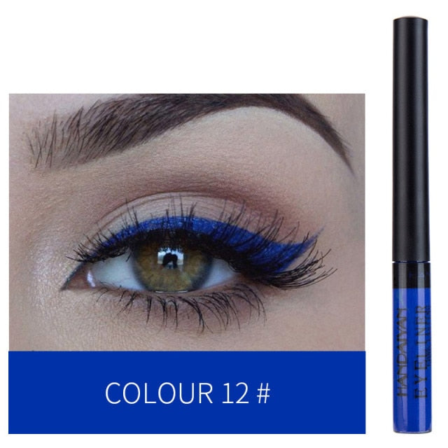 Colorful Eyeliner Pen Eyes Makeup White Pink Waterproof Liquid Color Eye Liner Pencil Make Up Cosmetics Yellow Matte Purple Pen
