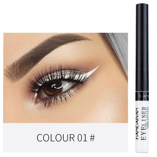Colorful Eyeliner Pen Eyes Makeup White Pink Waterproof Liquid Color Eye Liner Pencil Make Up Cosmetics Yellow Matte Purple Pen