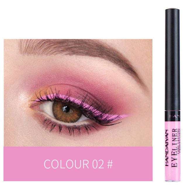 Colorful Eyeliner Pen Eyes Makeup White Pink Waterproof Liquid Color Eye Liner Pencil Make Up Cosmetics Yellow Matte Purple Pen