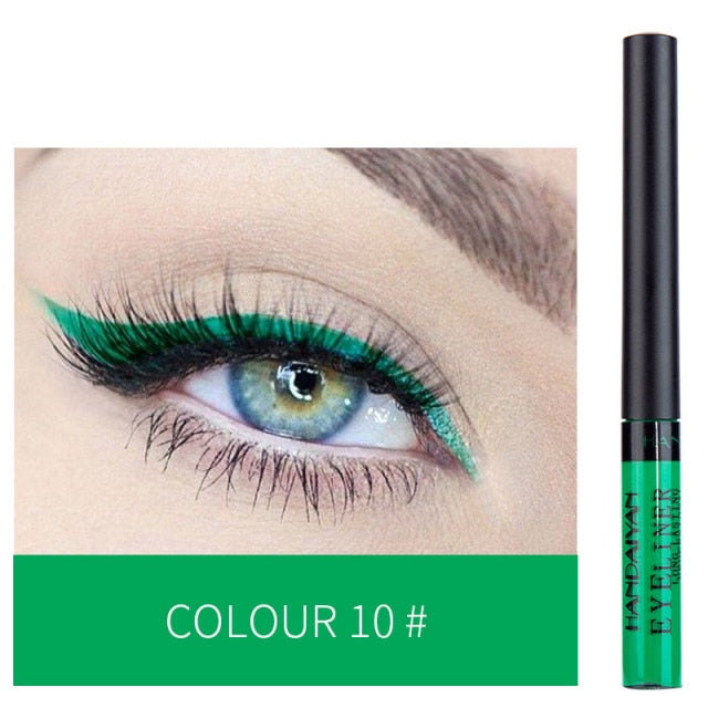 Colorful Eyeliner Pen Eyes Makeup White Pink Waterproof Liquid Color Eye Liner Pencil Make Up Cosmetics Yellow Matte Purple Pen