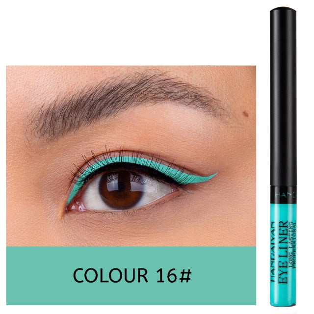 Colorful Eyeliner Pen Eyes Makeup White Pink Waterproof Liquid Color Eye Liner Pencil Make Up Cosmetics Yellow Matte Purple Pen