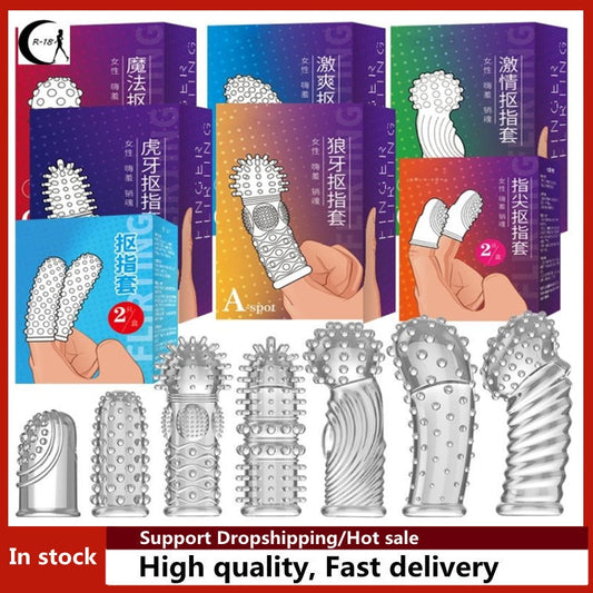 Finger Sleeve Vibrator G Spot Massage Silicone Adult Masturbation Sex Massage Exotic Accessories Sex Vibrator Toys for Women