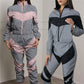 Reflective Two Piece Set Women Tracksuit Spring Clothes Zipper Jacket Crop Top and Pants Sets Casual Sweat Suits Chandal Mujer