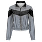 Reflective Two Piece Set Women Tracksuit Spring Clothes Zipper Jacket Crop Top and Pants Sets Casual Sweat Suits Chandal Mujer