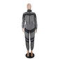 Reflective Two Piece Set Women Tracksuit Spring Clothes Zipper Jacket Crop Top and Pants Sets Casual Sweat Suits Chandal Mujer