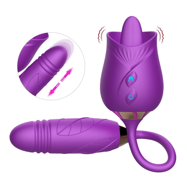 Rose Sucking Vibrator 10 Modes Vibrating Clit Sucker Nipple Blowjob Clitoris Stimulation Female Masturbation Sex Toys for Women