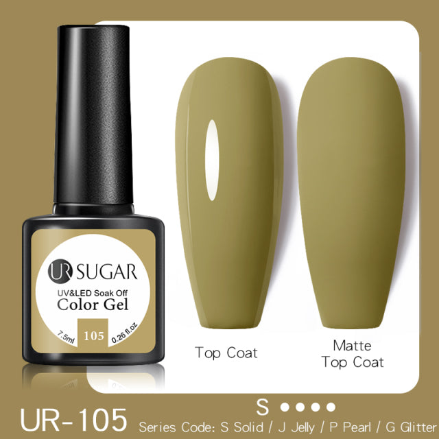 UR SUGAR 7.5ml Reflective Glitter Gel Nail Polish Winter Color Sparkling Sequins Soak Off UV LED Varnish Nail Art Decoration