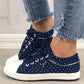 Women Shoes 2022 Fashion Summer Casual Shoes Cutouts Lace Canvas Hollow Breathable Platform Flat Shoes Woman Sneakers