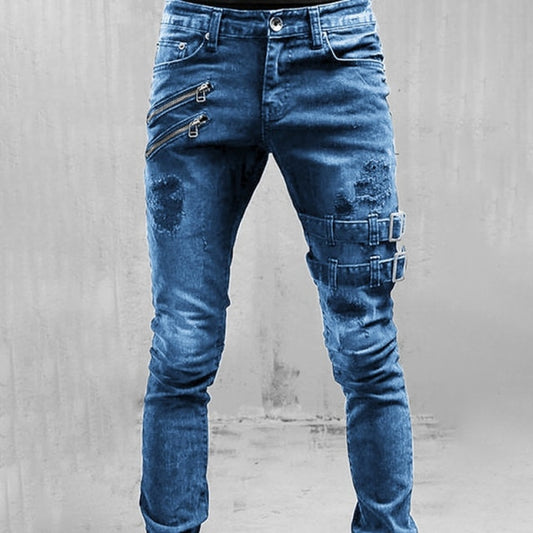 Straight Jeans Men High Waist Jean Spring Summer Boyfriend Jeans Streetwear Skinny Cacual Designer Long Denim Pants Trousers