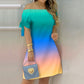 2022 Women&#39;s Off Shoulder Dresses Summer Sexy Floral Printed Short Sleeve Mini Dress Female Casual Beach Party Dresses Vestidos