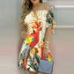 2022 Women&#39;s Off Shoulder Dresses Summer Sexy Floral Printed Short Sleeve Mini Dress Female Casual Beach Party Dresses Vestidos
