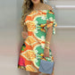 2022 Women&#39;s Off Shoulder Dresses Summer Sexy Floral Printed Short Sleeve Mini Dress Female Casual Beach Party Dresses Vestidos