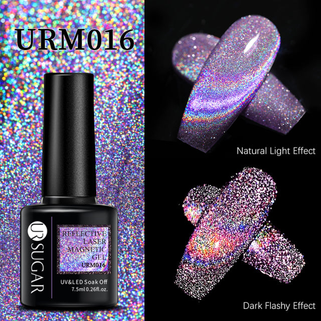 UR SUGAR Thermal Ultra-thin Glitter 3 Colors Soak Off UV Gel Color-chaging Snowflake Temperature Color Change Gel Nail Art Gel