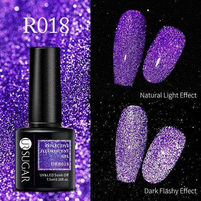 UR SUGAR Thermal Ultra-thin Glitter 3 Colors Soak Off UV Gel Color-chaging Snowflake Temperature Color Change Gel Nail Art Gel