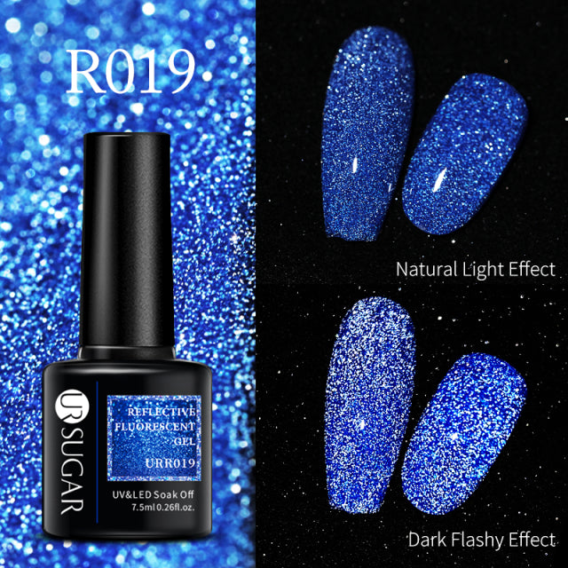 UR SUGAR Thermal Ultra-thin Glitter 3 Colors Soak Off UV Gel Color-chaging Snowflake Temperature Color Change Gel Nail Art Gel