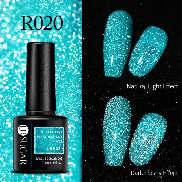 UR SUGAR Thermal Ultra-thin Glitter 3 Colors Soak Off UV Gel Color-chaging Snowflake Temperature Color Change Gel Nail Art Gel