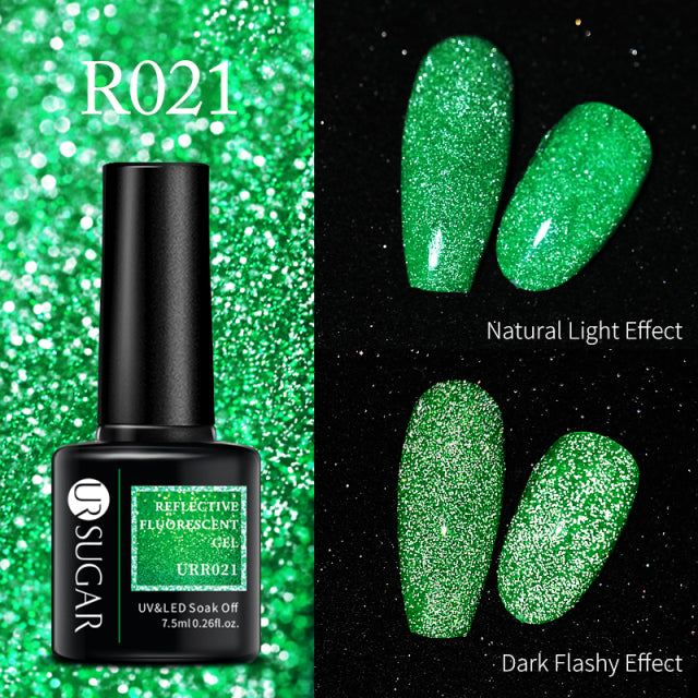 UR SUGAR Thermal Ultra-thin Glitter 3 Colors Soak Off UV Gel Color-chaging Snowflake Temperature Color Change Gel Nail Art Gel