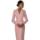 Autumn White Double Breasted Women Long Jacket Suits Ladies Prom Evening Guest Formal Wear Custom Made
