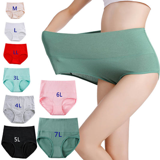 Plus Size Women&#39;s Underwear Sexy Lingerie High Waist Panties For Women Briefs Cotton Underpants Breathable Female Intimates