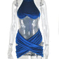 Beyprern New Chic Hollow Out Velvet Mini Dress Summer Sleeveless Sheer Mesh Patchwork Skinny Party Club Wear Rave Outfits