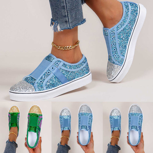 Women Slip on Sneakers Large Size Casual Single Shoes Flat Sneakers Breathable Hollow Out Casual Shoes Ladies Vulcanized Shoes