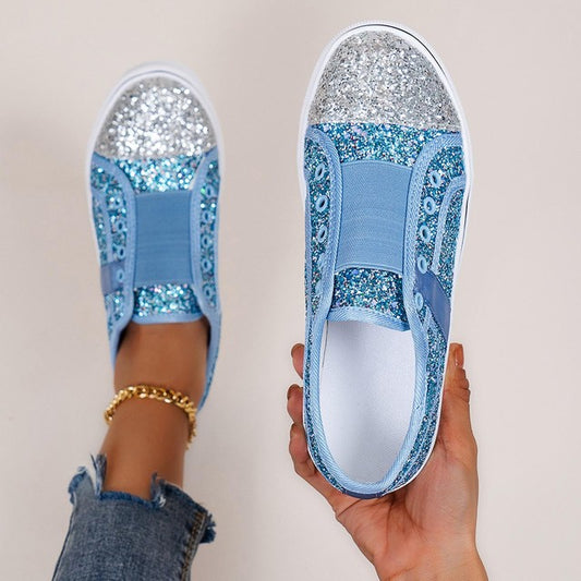 Women Slip on Sneakers Large Size Casual Single Shoes Flat Sneakers Breathable Hollow Out Casual Shoes Ladies Vulcanized Shoes