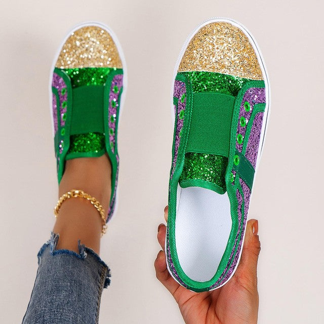 Women Slip on Sneakers Large Size Casual Single Shoes Flat Sneakers Breathable Hollow Out Casual Shoes Ladies Vulcanized Shoes