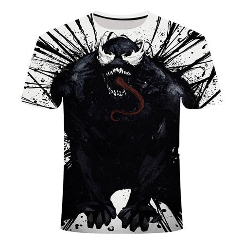 2022 New Up to Date [Movie Venom] Spider Venom 3D Printed T-shirts Men Compression Shirt Short Sleeve Fitness T Shirt Male Tops