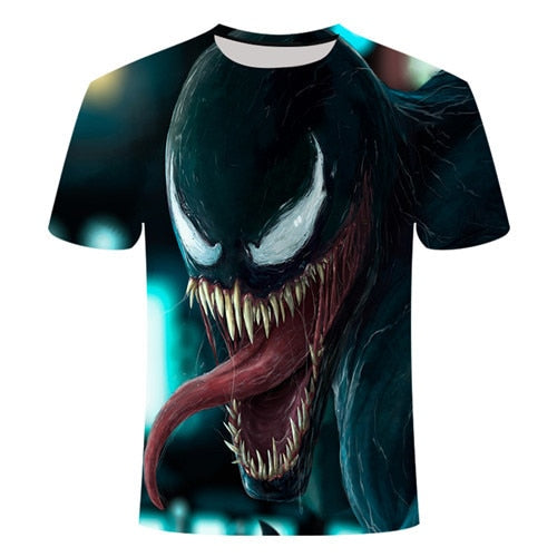 2022 New Up to Date [Movie Venom] Spider Venom 3D Printed T-shirts Men Compression Shirt Short Sleeve Fitness T Shirt Male Tops