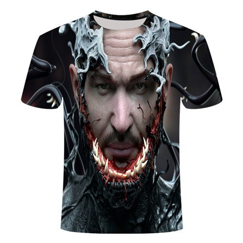 2022 New Up to Date [Movie Venom] Spider Venom 3D Printed T-shirts Men Compression Shirt Short Sleeve Fitness T Shirt Male Tops