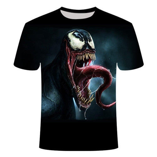 2022 New Up to Date [Movie Venom] Spider Venom 3D Printed T-shirts Men Compression Shirt Short Sleeve Fitness T Shirt Male Tops