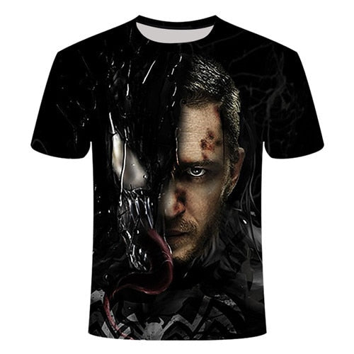 2022 New Up to Date [Movie Venom] Spider Venom 3D Printed T-shirts Men Compression Shirt Short Sleeve Fitness T Shirt Male Tops