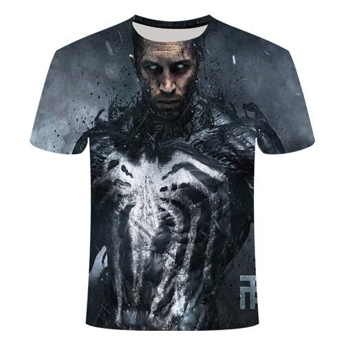 2022 New Up to Date [Movie Venom] Spider Venom 3D Printed T-shirts Men Compression Shirt Short Sleeve Fitness T Shirt Male Tops