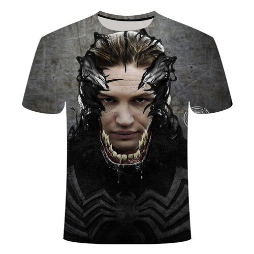 2022 New Up to Date [Movie Venom] Spider Venom 3D Printed T-shirts Men Compression Shirt Short Sleeve Fitness T Shirt Male Tops