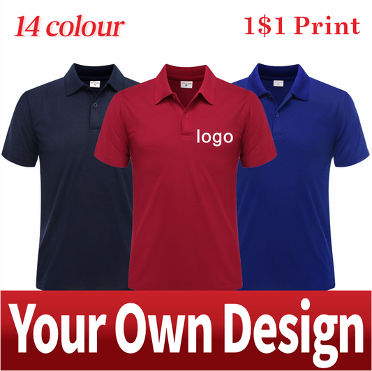 Solid Color Lapel POLO Shirt Summer Fashion Breathable Men and Women Short-Sleeved Top Custom Embroidery Printing LOGO 2021 NEW