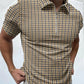 2021 New Men Polo Shirts Summer High Quality Casual Daily Short Sleeve Striped Mens Shirts Turn-Down Collar Zippers TEES Men