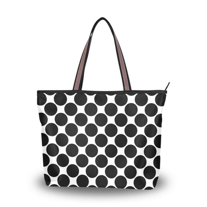 Black and white grid printed shoulder bag female casual tower design beach bag summer style ladies canvas  shopper handbag wome