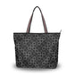 Black and white grid printed shoulder bag female casual tower design beach bag summer style ladies canvas  shopper handbag wome