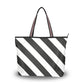 Black and white grid printed shoulder bag female casual tower design beach bag summer style ladies canvas  shopper handbag wome