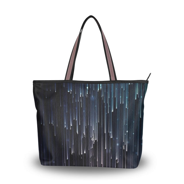 Black and white grid printed shoulder bag female casual tower design beach bag summer style ladies canvas  shopper handbag wome