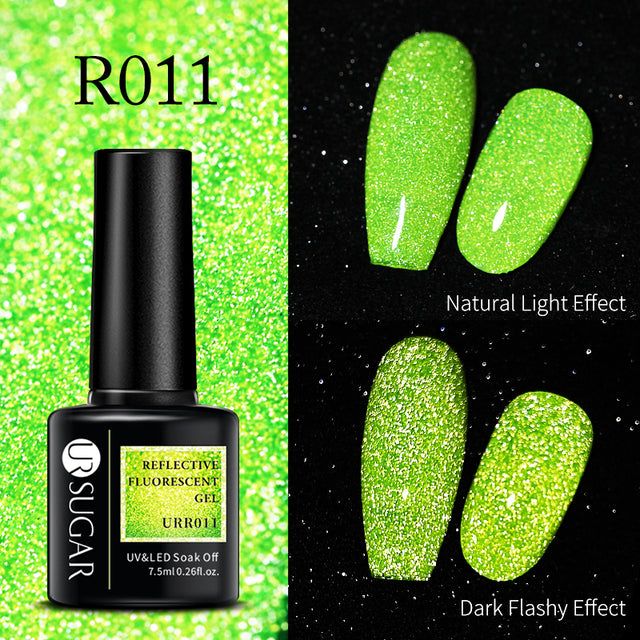 UR SUGAR 7.5ml Fluorescent Neon Glow-in-dark Gel Nail Polish Semi Perma Luminous UV Led Gel Varnish Manicure For Nails DIY